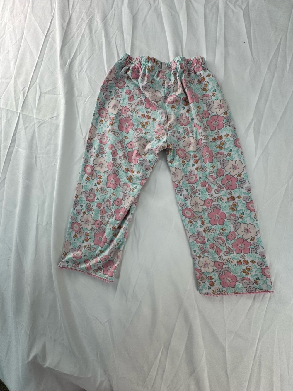 Girls Pink & Mint Floral Short-Sleeve Pajama Set - Picture 7 of 7